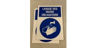 Affiche de prévention - Lavage des mains obligatoire - Paquet de 2