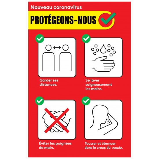 Affiche de prévention - Protégeons-nous - Paquet de 2