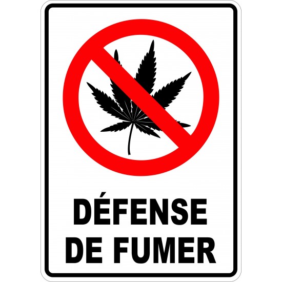 Affiche - Défense de fumer - Cannabis