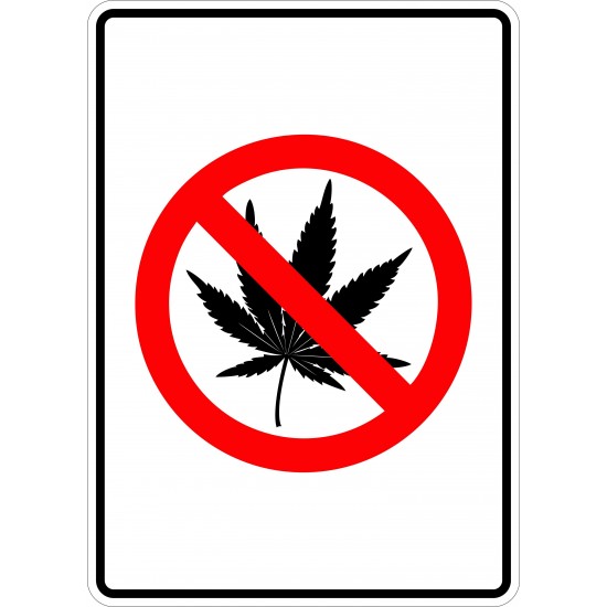 Affiche - Défense de fumer - Cannabis - Sans texte