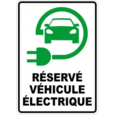 Affiche - Stationnement véhicule électrique