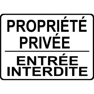 Affiche - Propriété privée - Entrée interdite