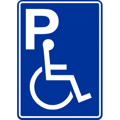 Affiche - Stationnement réservé bleu icône