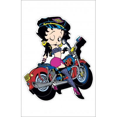 Autocollant Betty Boop moto
