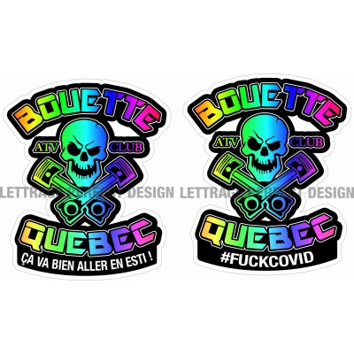 Sticker skull - Bouette Québec - Combo - Pack of 4 stickers