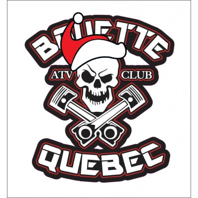 Sticker skull - Bouette Québec - Christmas